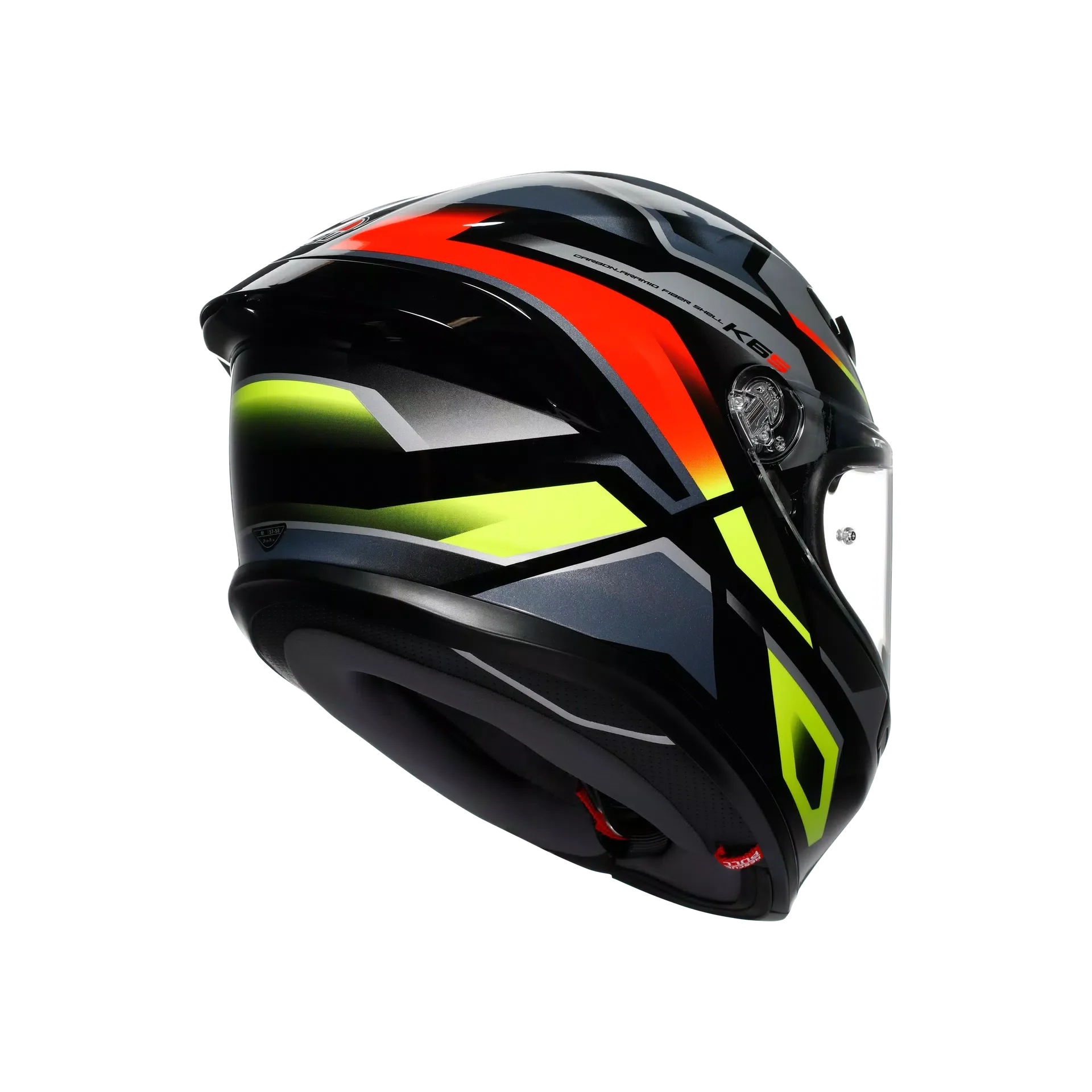 AGV K6 S Helm Erazer Schwarz/Rot/Gelb Fluo | 2118395001026 - Image 7