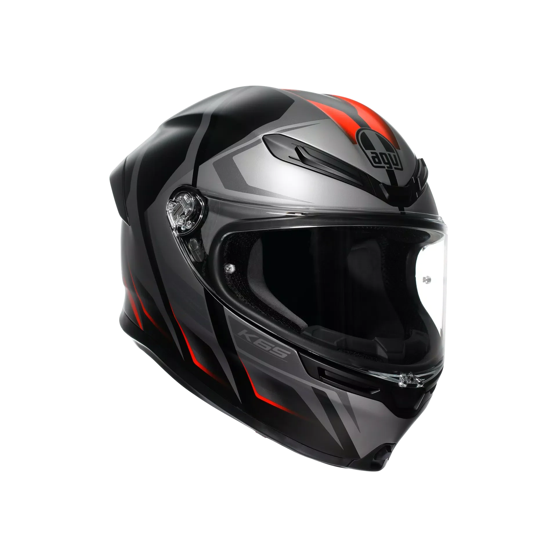 AGV K6 S Helm Karve Matt Schwarz/Grau/Rot | 2118395001024 - Image 4