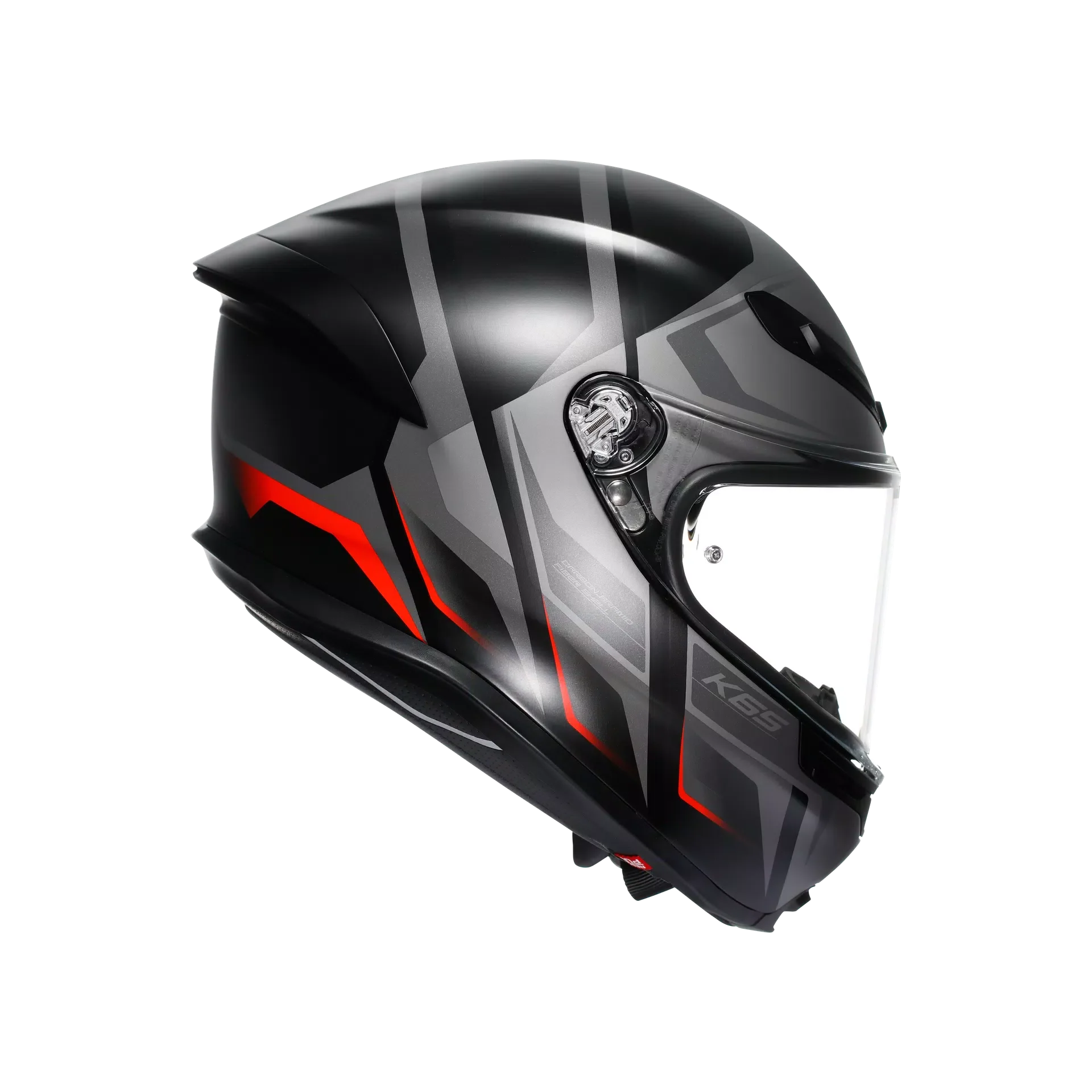 AGV K6 S Helm Karve Matt Schwarz/Grau/Rot | 2118395001024 - Image 5