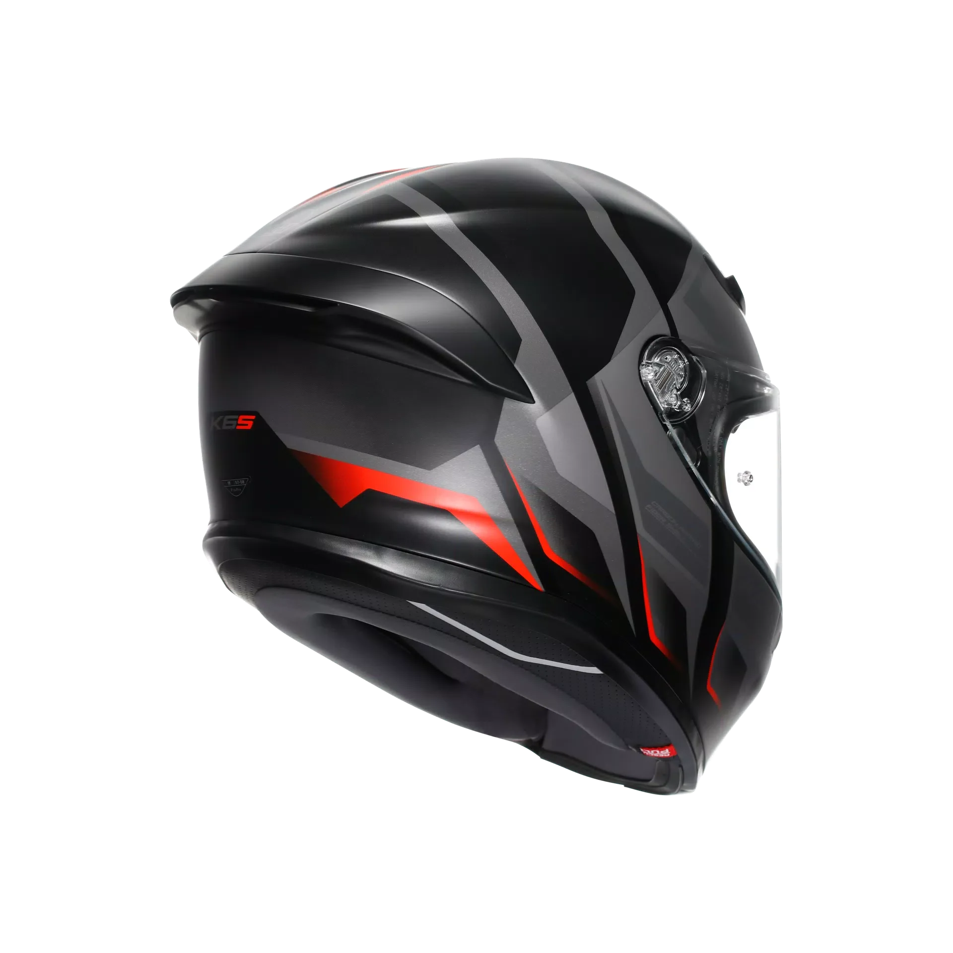 AGV K6 S Helm Karve Matt Schwarz/Grau/Rot | 2118395001024 - Image 7