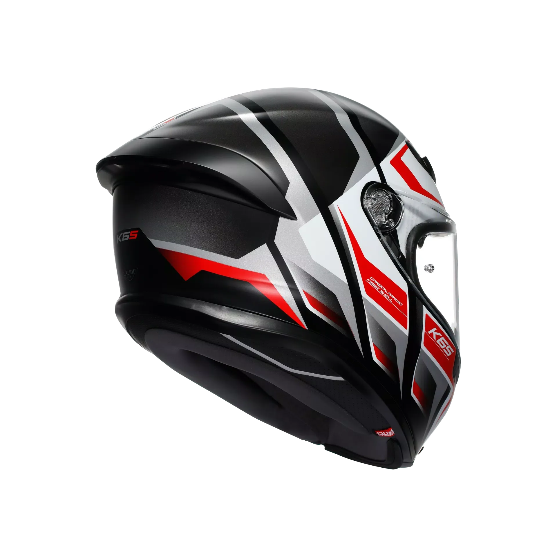 AGV K6 S Helm Karve Matt Schwarz/Weiß/Rot | 2118395001025 - Image 7