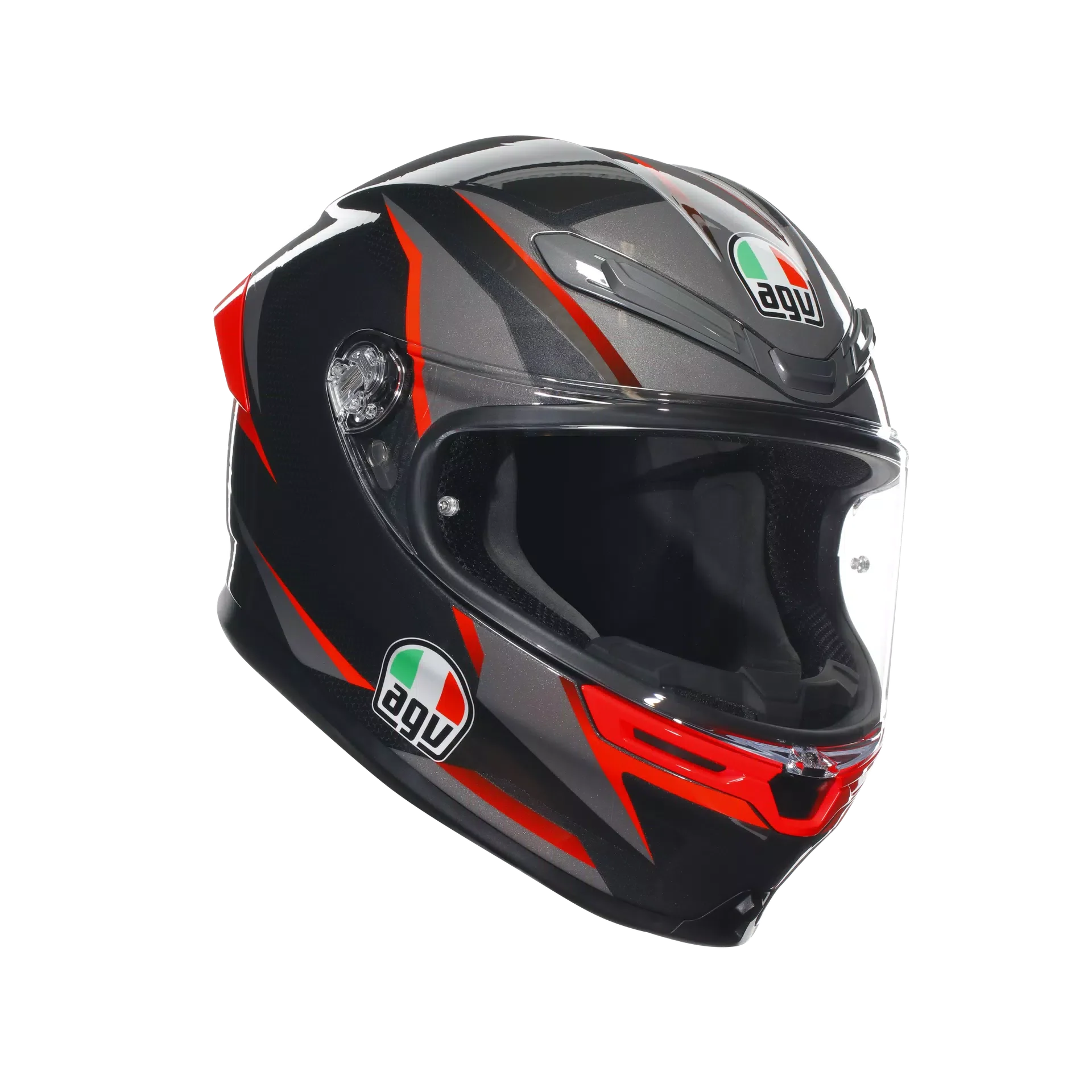AGV K6 S Helm Slashcut Schwarz/Grau/Rot | 2118395001014 - Image 3