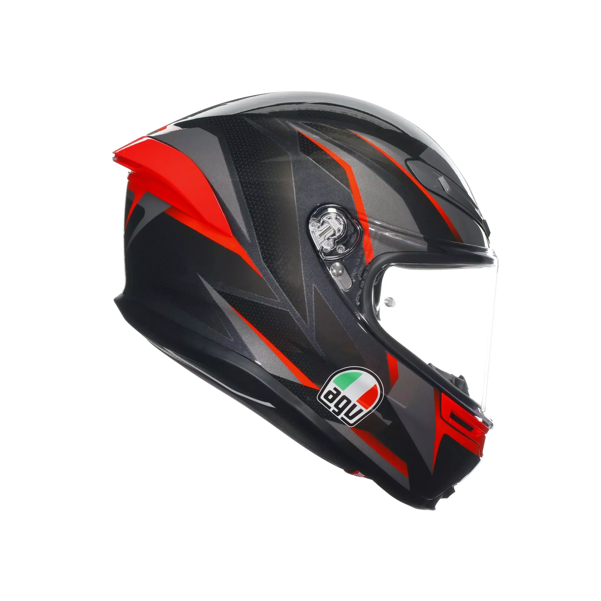 AGV K6 S Helm Slashcut Schwarz/Grau/Rot | 2118395001014 - Image 5