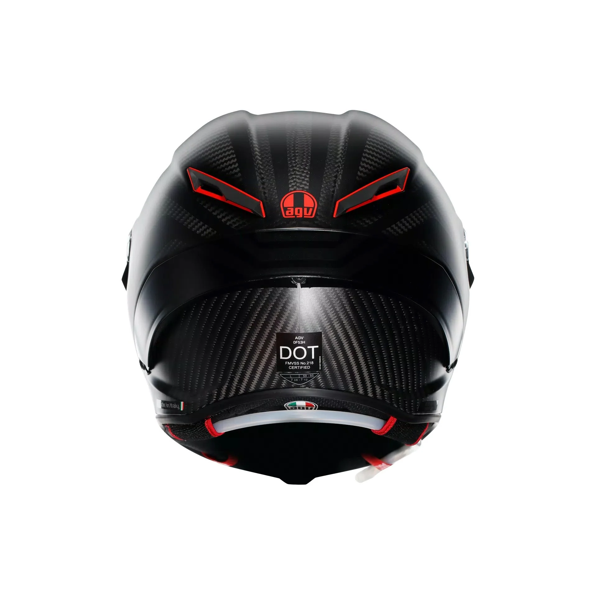 AGV Pista GP RR Helm Intrepido Carbon Matt Schwarz/Rot 2118356002019 - Image 7