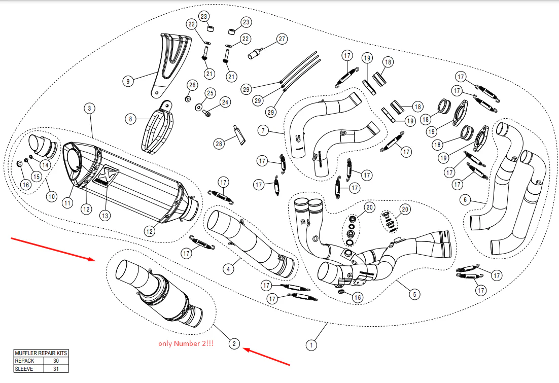 Akrapovic Zwischenrohr (Edelstahl) Aprilia RSV4/RR/1100 Factory (21-26) L-A10E11/TD - Image 3