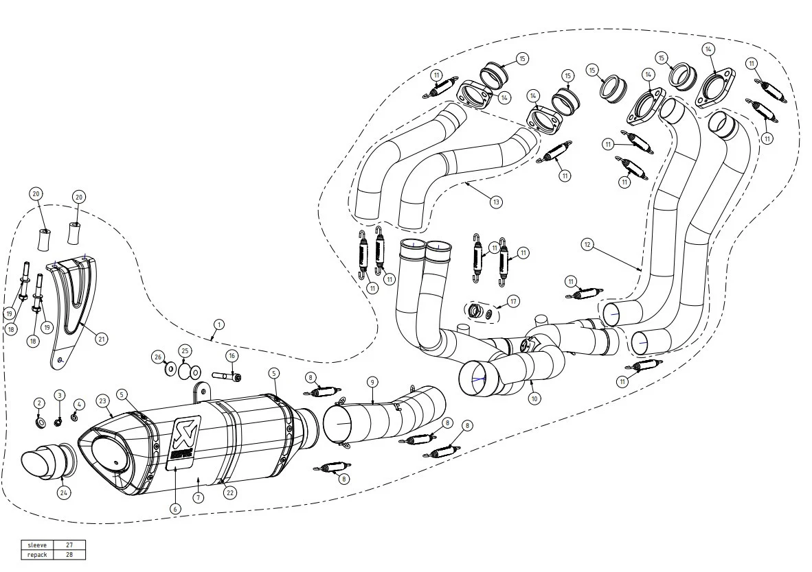 Akrapovic Evolution Line (Carbon) Aprilia RSV4/RR/RF/1100 Factory (15-20) S-A10E8-RC - Image 6