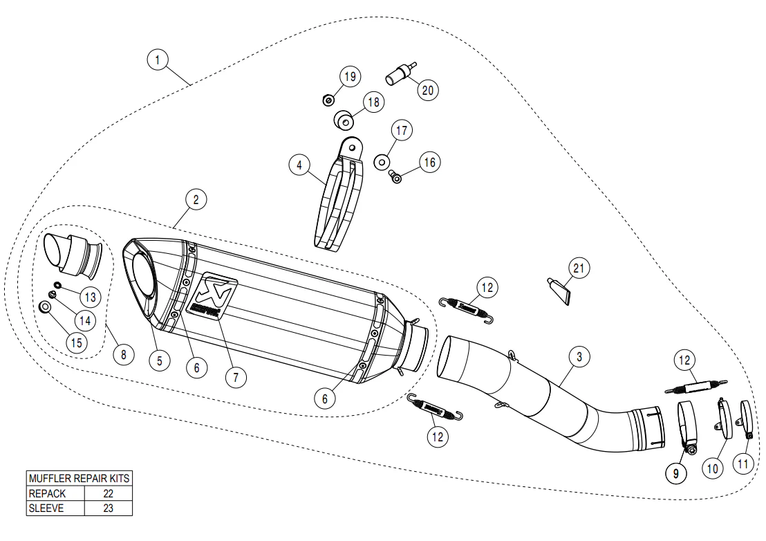 Akrapovic Slip-On Line (Carbon) Aprilia RSV4/RR/1100 Factory (21-26) S-A10SO13-RC - Image 6