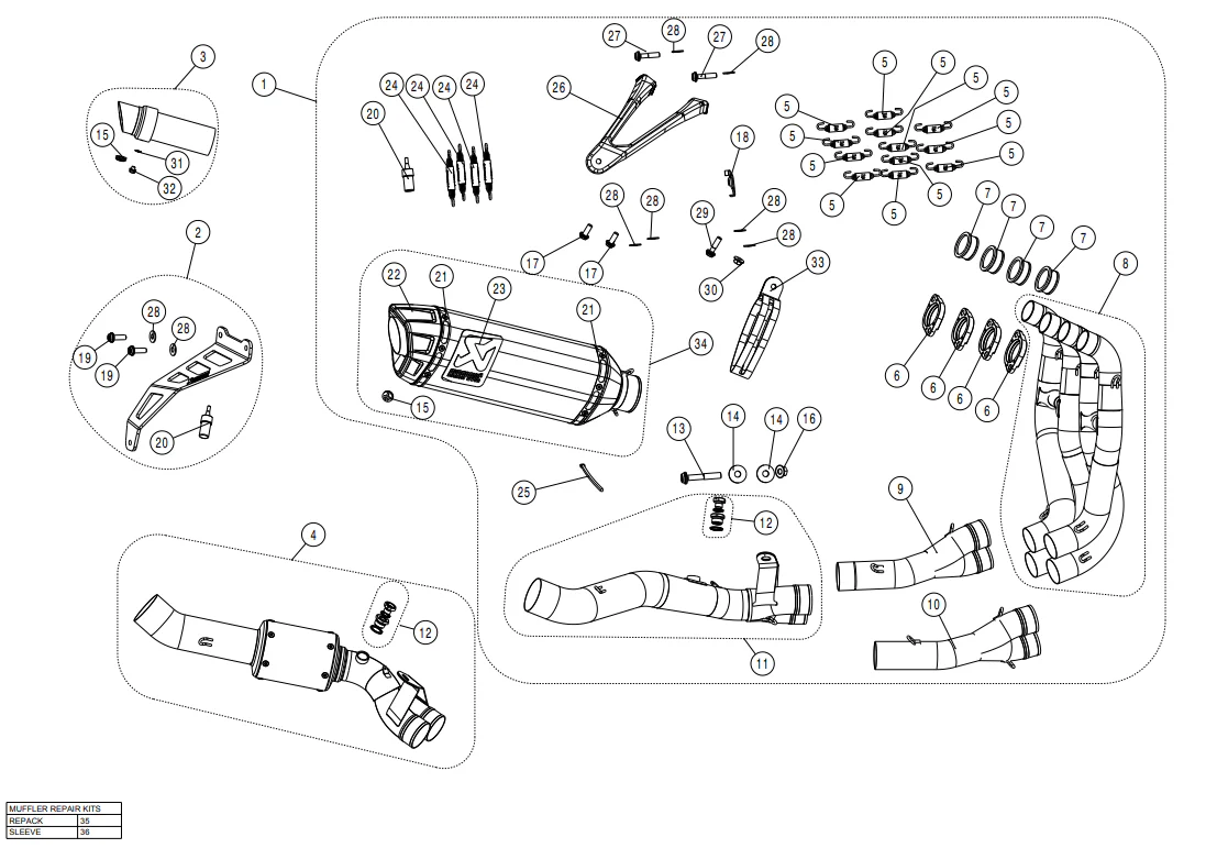Akrapovic Racing Line (Edelstahl) Kawasaki ZX-10 R/RR (21-25) S-K10R10-RC - Image 5
