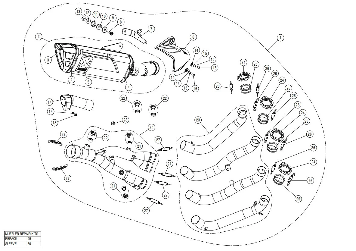 Akrapovic Racing Line (Edelstahl) Yamaha YZF-R1/M (15-26) S-Y10R15-APLT - Image 6