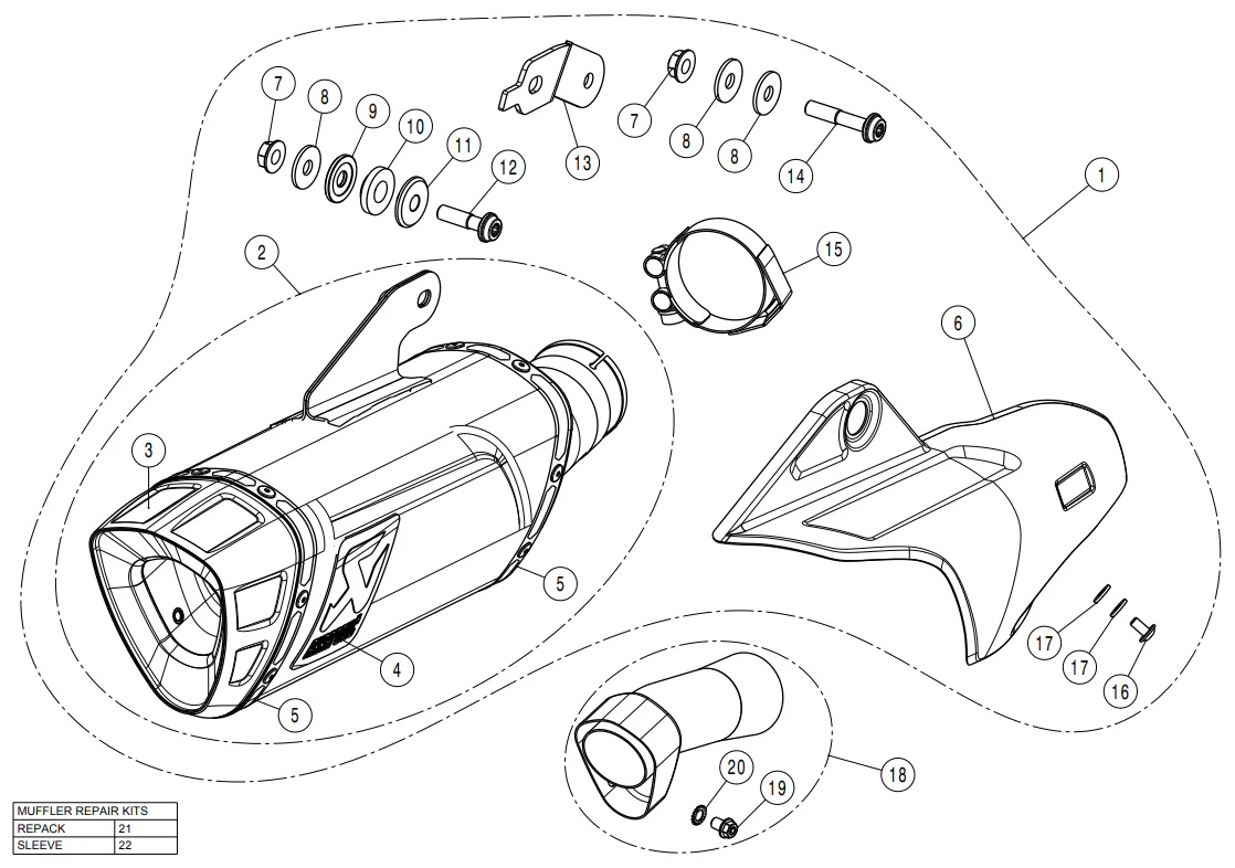 Akrapovic Slip-On Line (Titanium) Yamaha YZF-R1/M (15-26) S-Y10SO18-HAPLT - Image 5