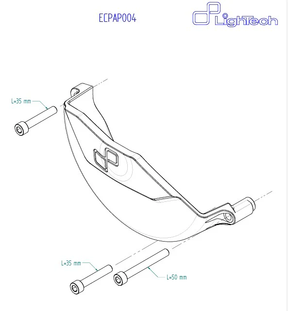 Aluminium Lichtmaschinen Protektor Schutzabdeckung LighTech Aprilia RS 660 (20-26) ECPAP004NER - Image 2