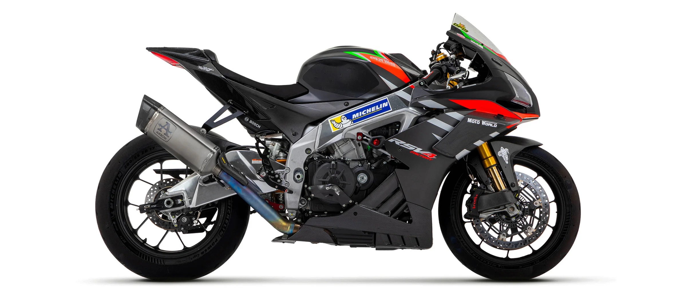 Arrow Slip-On Kit Pista Edelstahl Aprilia RSV4 1100 Factory (19-20) 71002PT - Image 2
