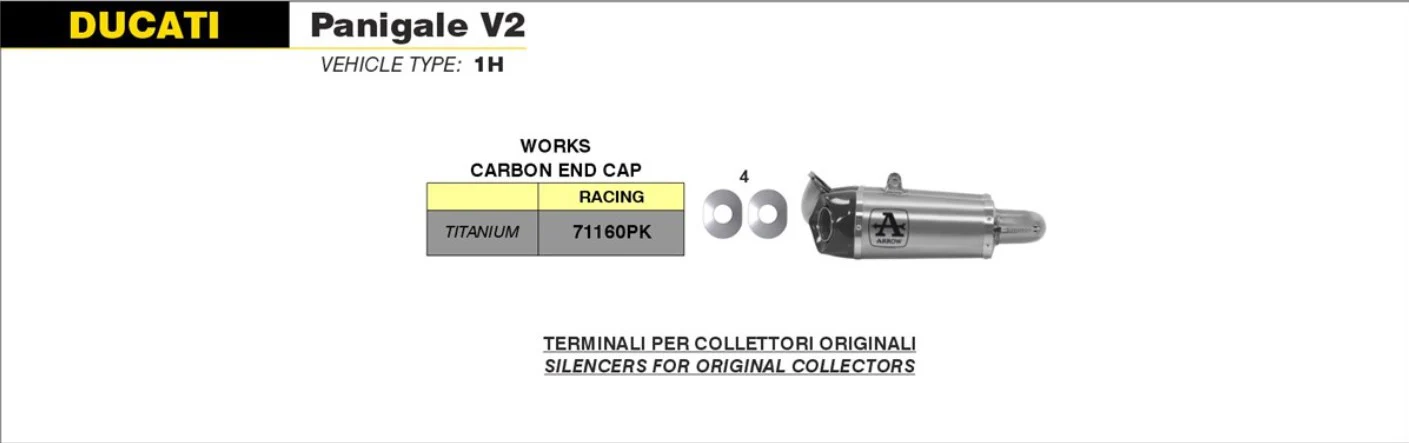 Arrow Slip-On Titanium Ducati Panigale V2 955 (20-24) 71160PK - Image 4