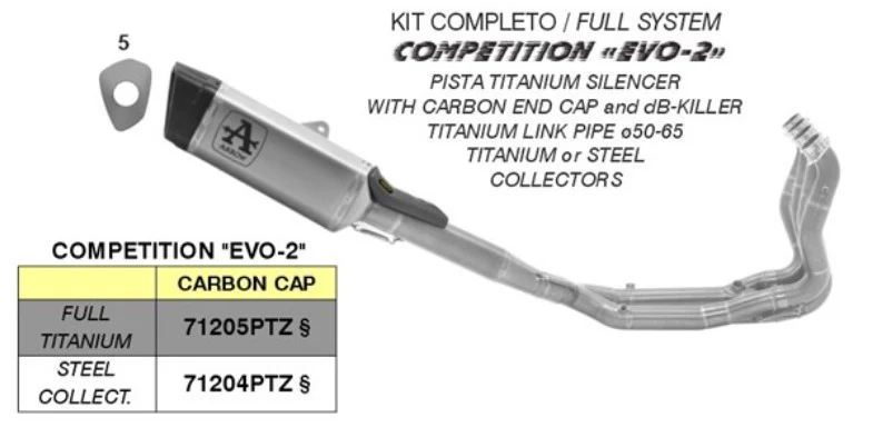 Arrow Komplettanlage Pista Titanium BMW S1000RR K67 (19-26) 71205PTZ - Image 2