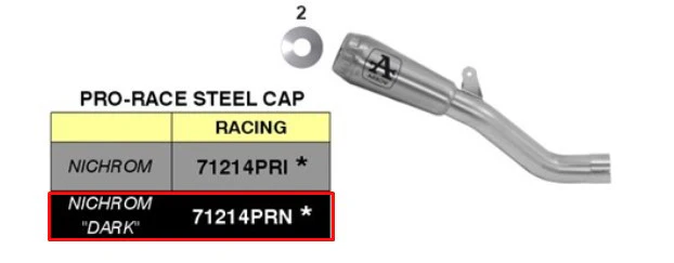 Arrow Slip-On Kit Pro-Race Edelstahl Dark Aprilia RSV4/RR/RF (17-18) 71214PRN - Image 3