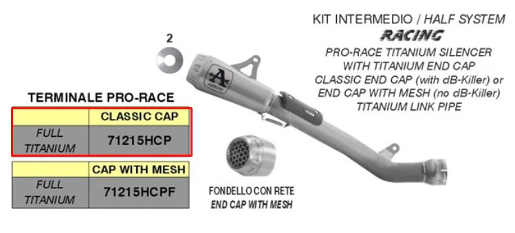 Arrow Slip-On Kit Pro-Race Titanium Kawasaki ZX-10R/RR (21-26) 71215HCP - Image 2