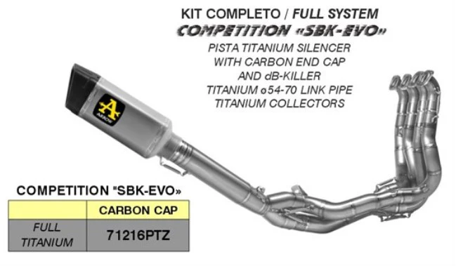 Arrow Komplettanlage Competition EVO Titanium Kawasaki ZX-10R/RR (21-26) 71216PTZ - Image 2