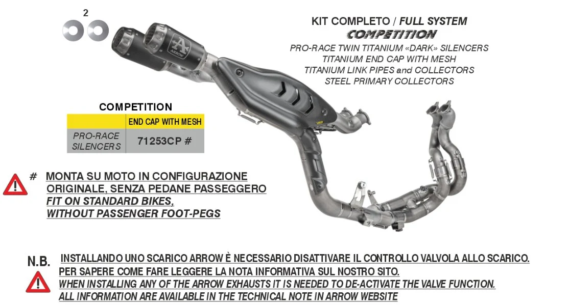 Arrow Competition Komplettanlage Titanium Ducati Panigale V4/S (25-26) 71253CP - Image 4