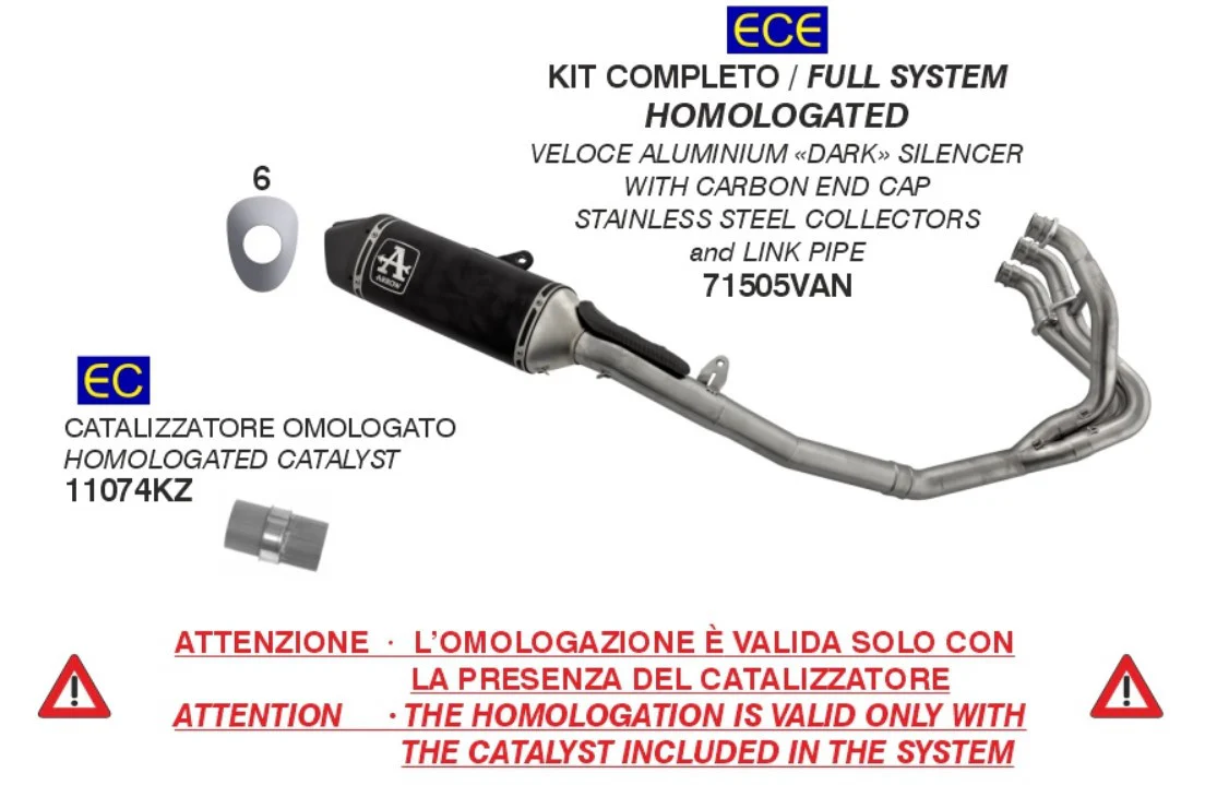 Arrow Komplettanlage Veloce Edelstahl Triumph Street Triple 765 RS (23-26) 71505VAN - Image 5