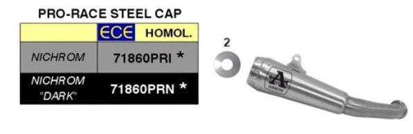 Arrow Slip-On Kit Pro-Race Edelstahl KTM RC 390 (17-20) 71860PRI - Image 3