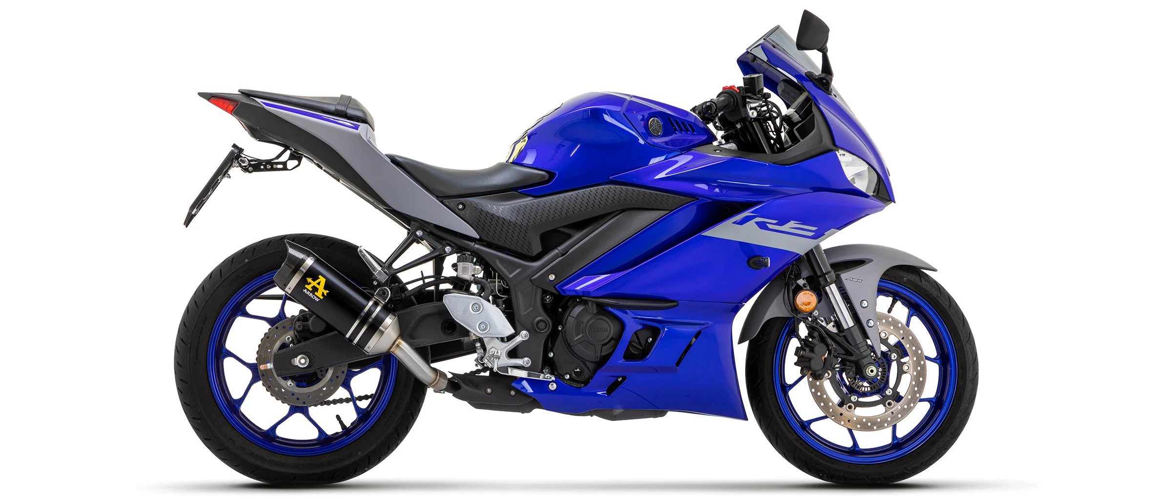 Arrow Slip-On Thunder Aluminium Dark Yamaha YZF-R3 (21-26) 71831AKN - Image 2