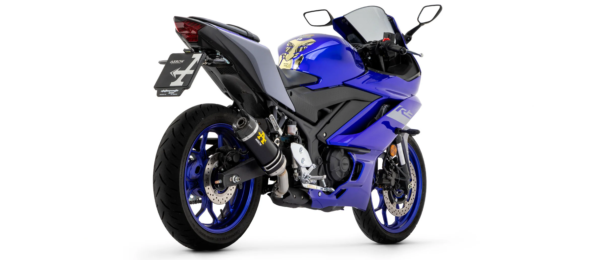 Arrow Slip-On Thunder Aluminium Dark Yamaha YZF-R3 (21-26) 71831AKN - Image 3