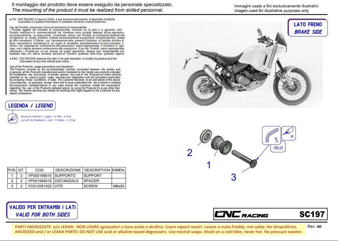 Bobbins/Blozen Ständeraufnahme CNC Racing M8 Ducati Panigale V4/S/R (25-26) SC197 - Image 4