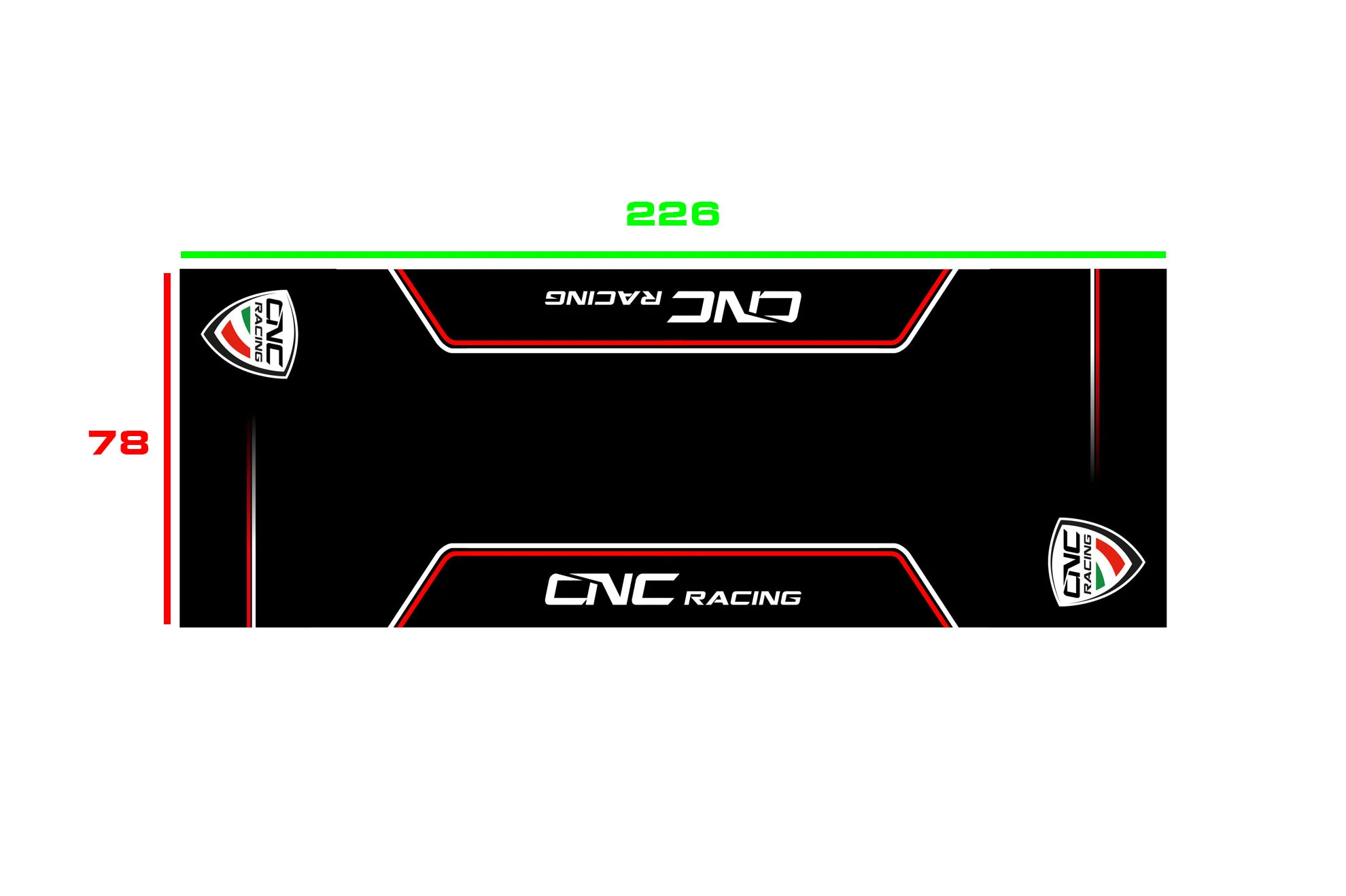 Motorrad Boxen- & Garagen-Teppich 226 x 80 cm CNC Racing GA016B - Image 3