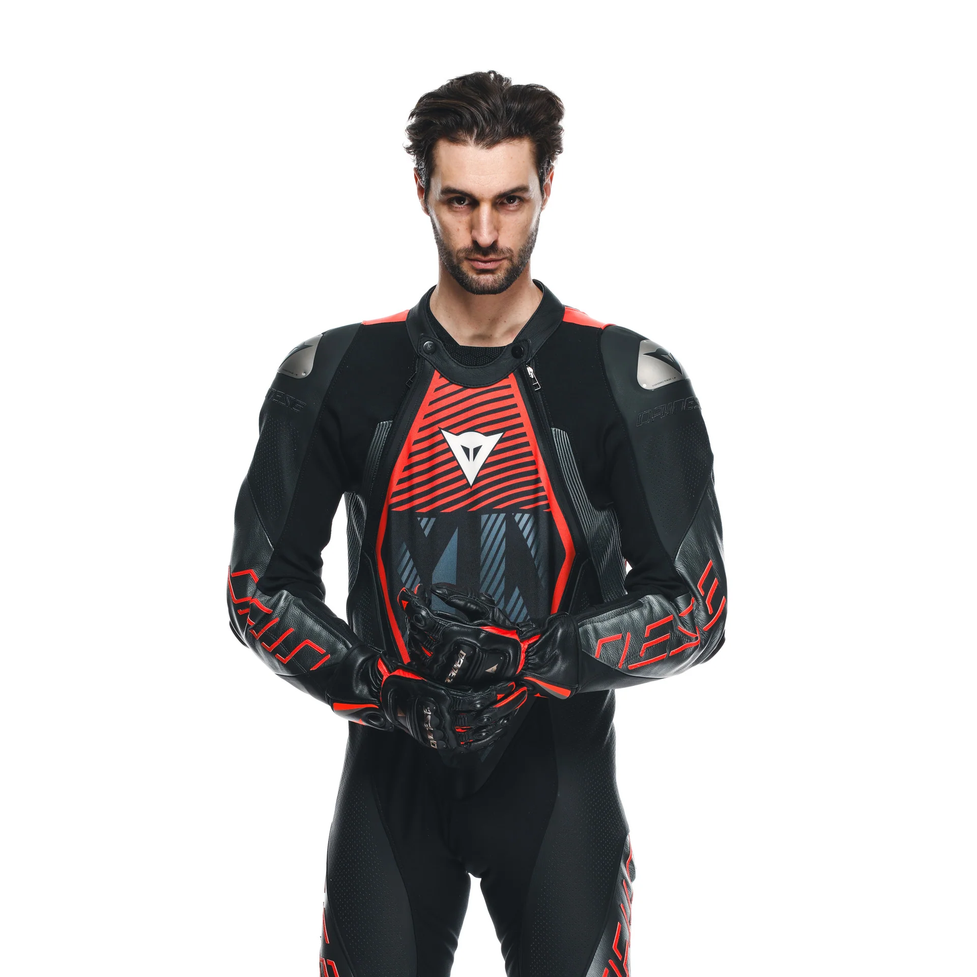 Dainese Audax D-ZIP Einteiler Lederkombi – Perforierter Rennanzug | Herren | Schwarz/Rot - Image 16