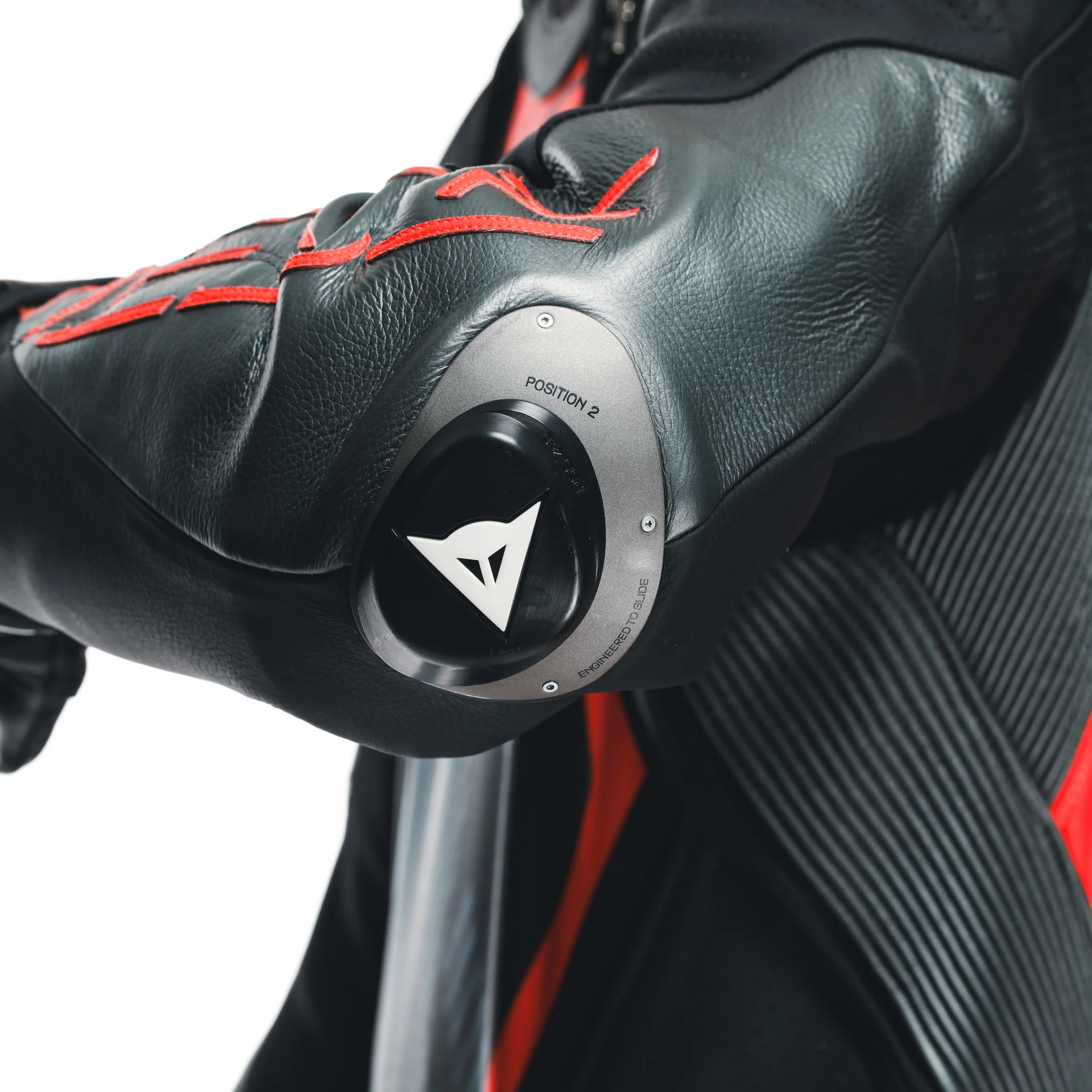 Dainese Audax D-ZIP Einteiler Lederkombi – Perforierter Rennanzug | Herren | Schwarz/Rot - Image 5