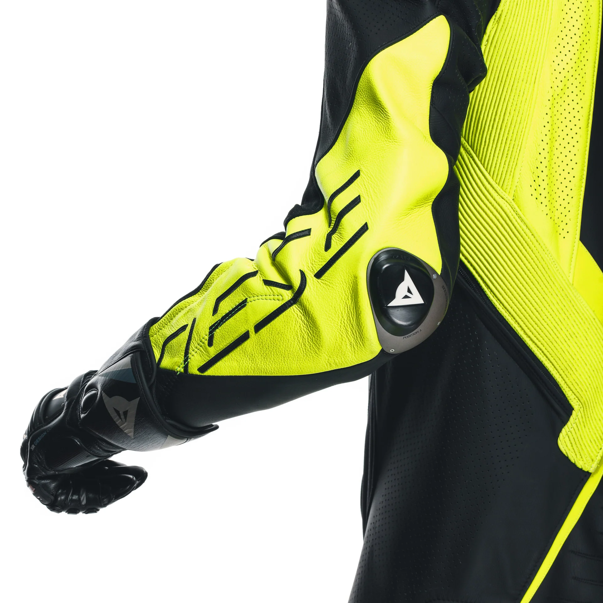 Dainese Audax D-ZIP Einteiler Lederkombi – Perforierter Rennanzug | Herren | Schwarz/Neon Gelb - Image 10