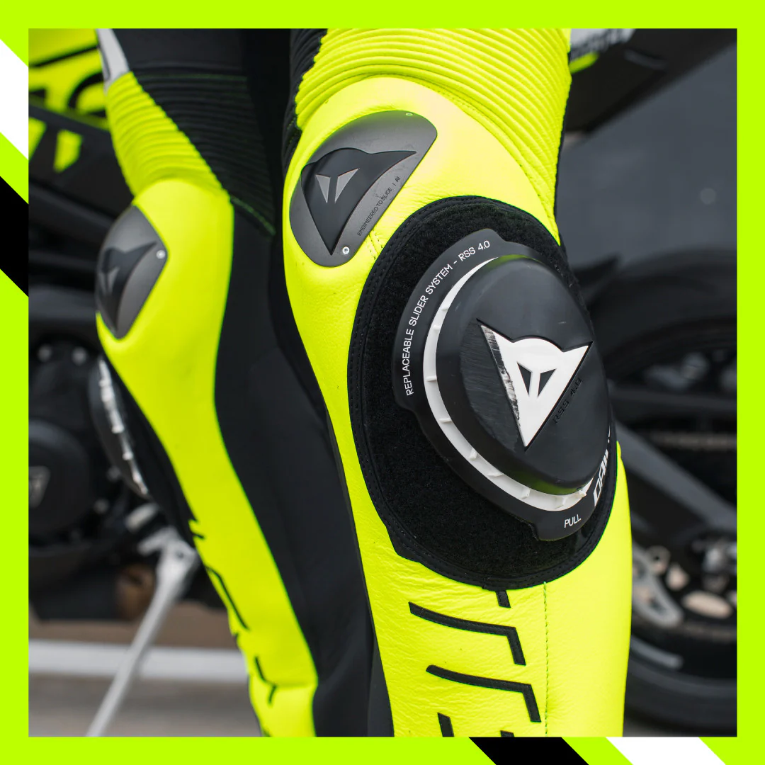 Dainese Audax D-ZIP Einteiler Lederkombi – Perforierter Rennanzug | Herren | Schwarz/Neon Gelb - Image 24