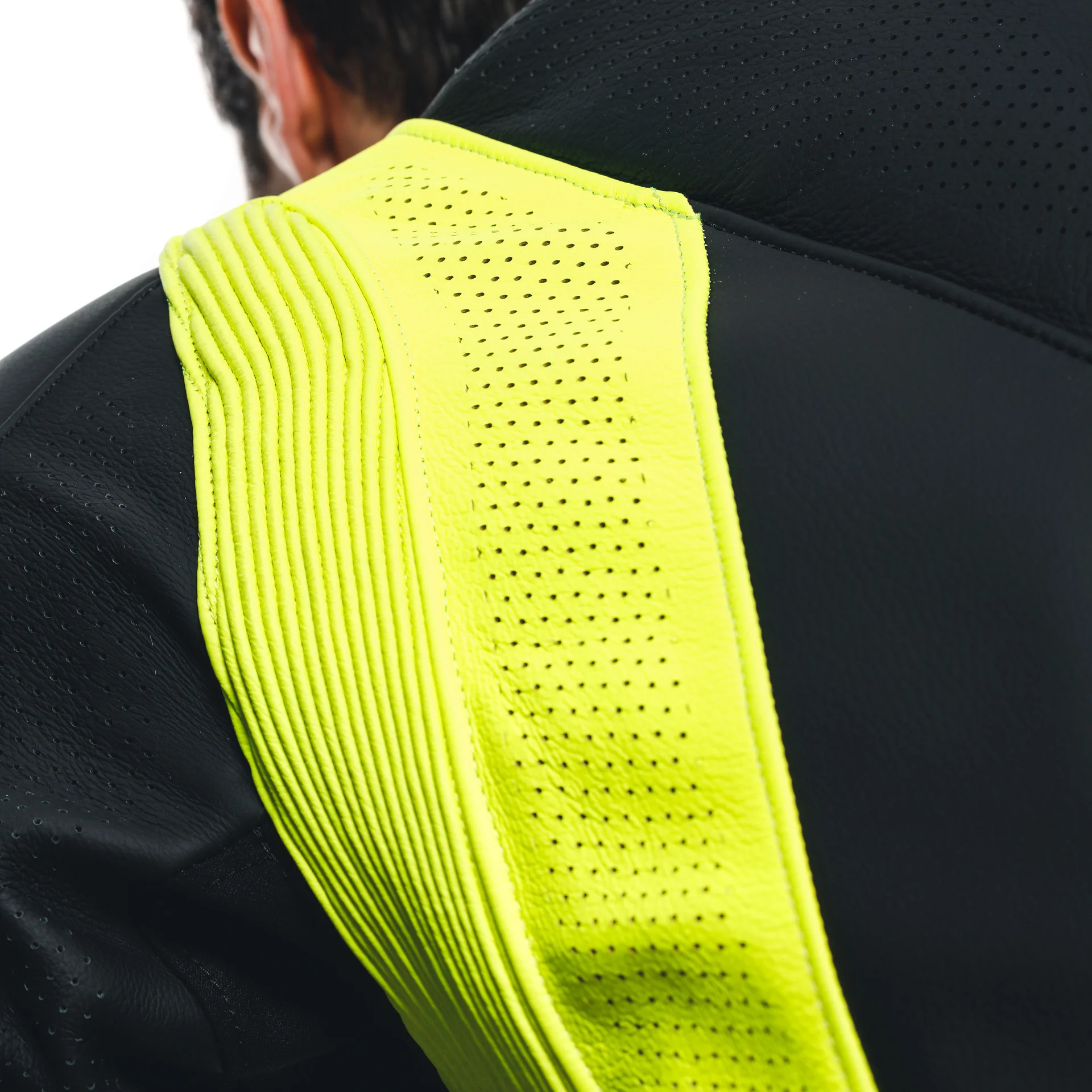 Dainese Audax D-ZIP Einteiler Lederkombi – Perforierter Rennanzug | Herren | Schwarz/Neon Gelb - Image 6