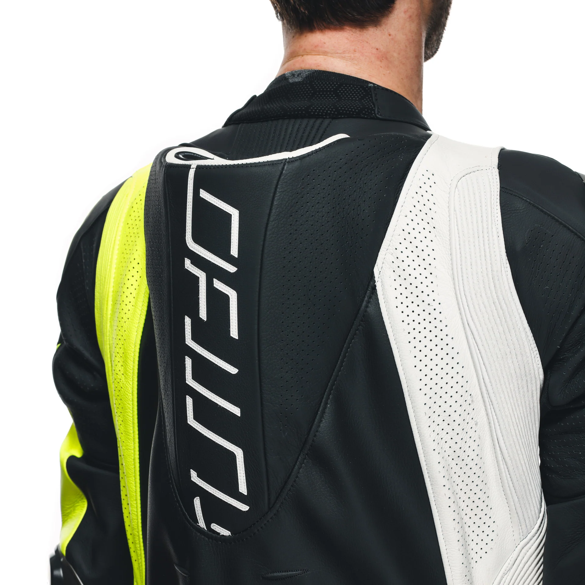 Dainese Audax D-ZIP Einteiler Lederkombi – Perforierter Rennanzug | Herren | Schwarz/Neon Gelb - Image 7
