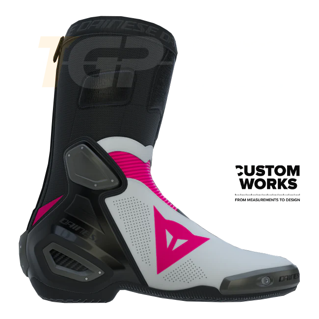 Dainese Axial 2 Air Racing und Straßen Motorradstiefel | Herren | Fuxia / Weiß | Custom Works - Image 4