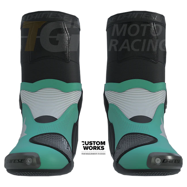 Dainese Axial 2 Air Racing und Straßen Motorradstiefel | Herren | Sardinia Sea Blau / Weiß | Custom Works - Image 2