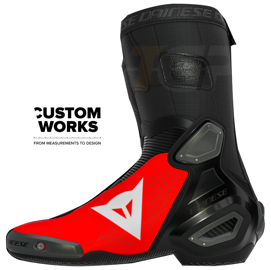 Dainese Axial 2 Air Racing und Straßen Motorradstiefel Marco Bezzecchi Replica 2026 | Herren | Fluo Rot / Schwarz | Custom Works - Image 3