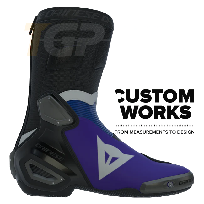 Dainese Axial 2 Air Racing und Straßen Motorradstiefel Prima Pramac Yamaha MotoGP Replica | Herren | Lila / Yamaha Blau / Weiß | Custom Works - Image 4