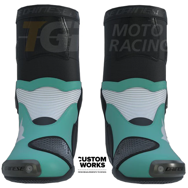 Dainese Axial 2 Racing und Straßen Motorradstiefel | Herren | Sardinia Sea Blau / Weiß | Custom Works - Image 2