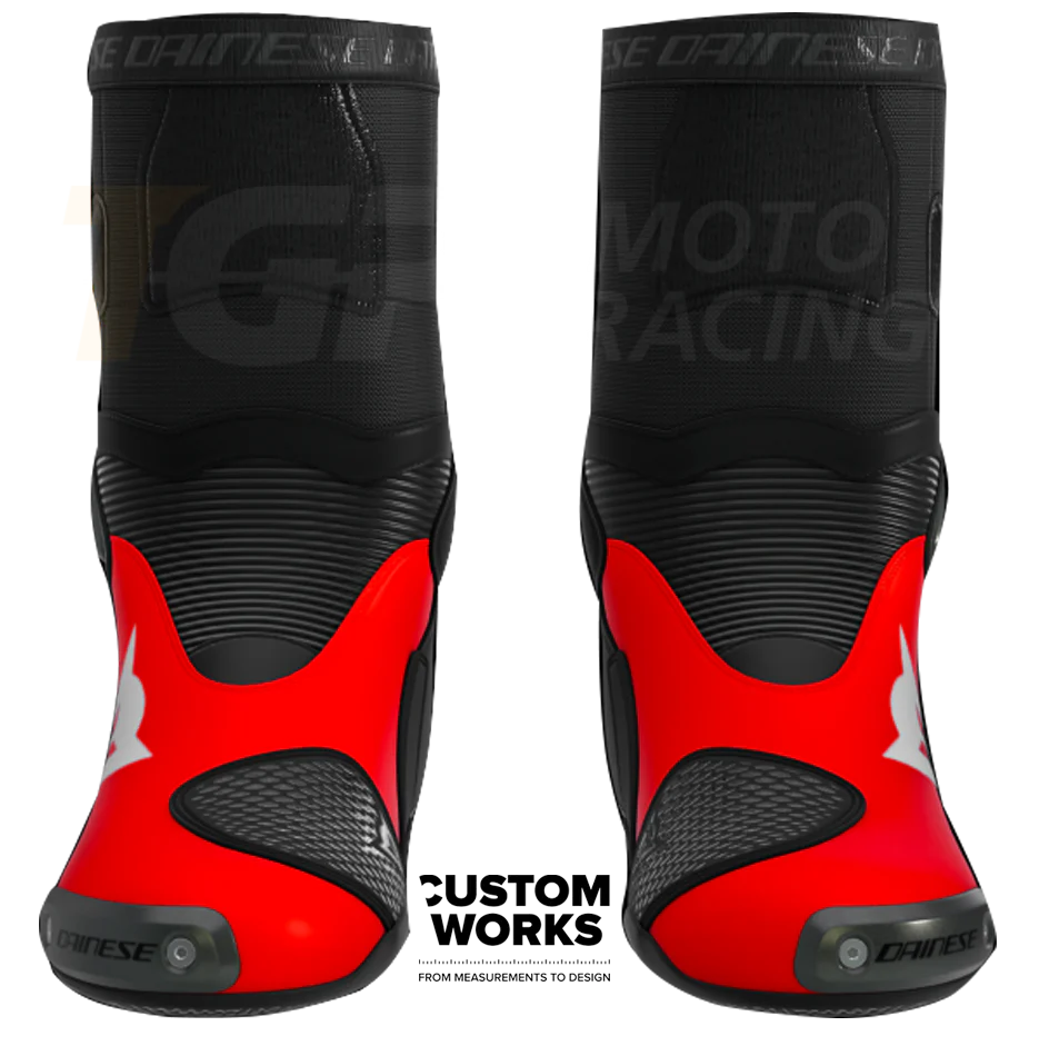 Dainese Axial 2 Racing und Straßen Motorradstiefel Marco Bezzecchi Replica 2026 | Herren | Fluo Rot / Schwarz | Custom Works - Image 2