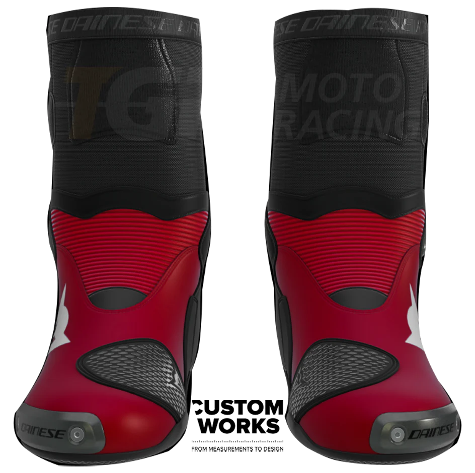 Dainese Axial 2 Racing und Straßen Motorradstiefel Nicolò Bulega Replica 2026 | Herren | Dainese Rot / Weiß | Custom Works - Image 2