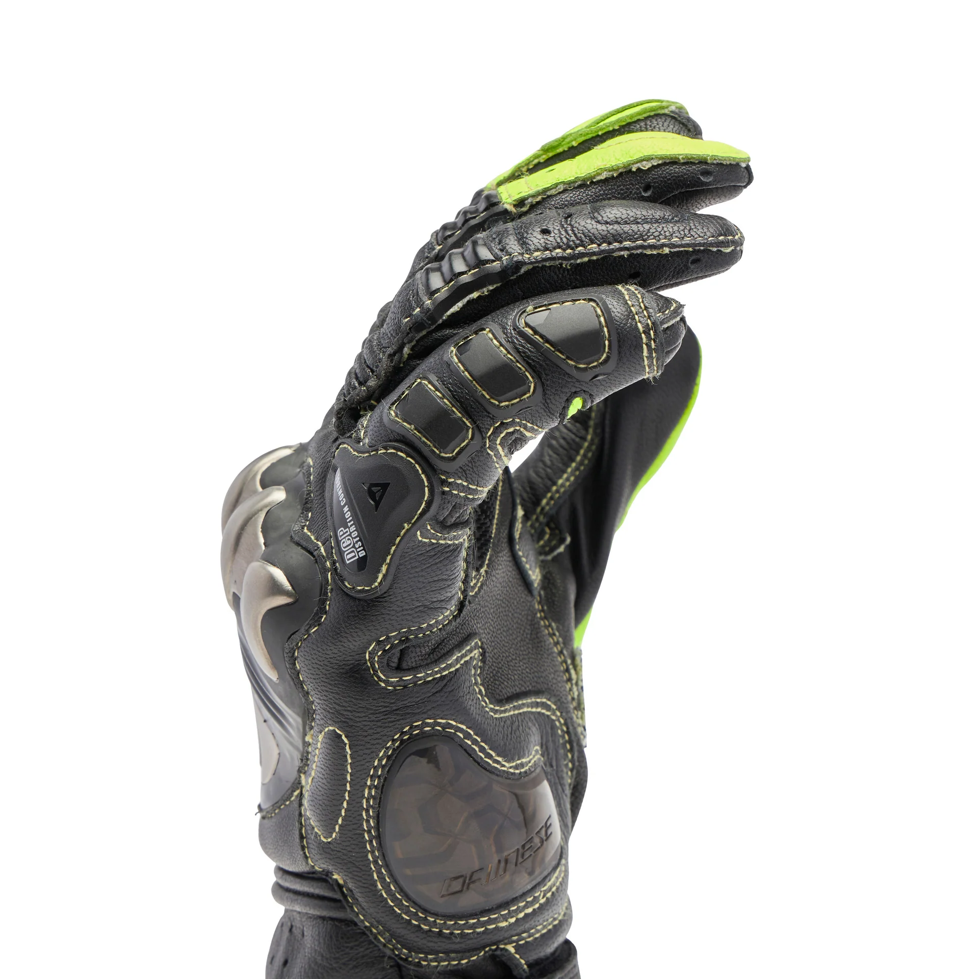 Dainese Full Metal 7 Racing Motorrad Lederhandschuhe | Herren | Neon Gelb/Schwarz - Image 12