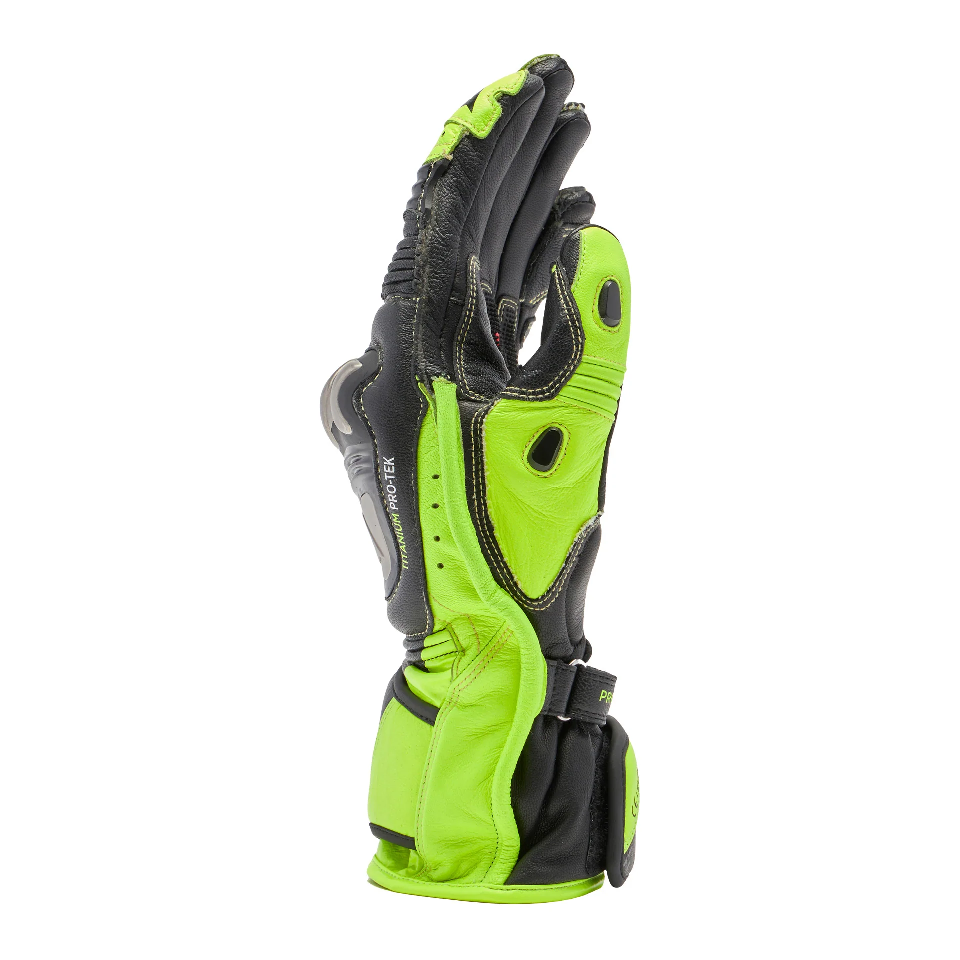 Dainese Full Metal 7 Racing Motorrad Lederhandschuhe | Herren | Neon Gelb/Schwarz - Image 4