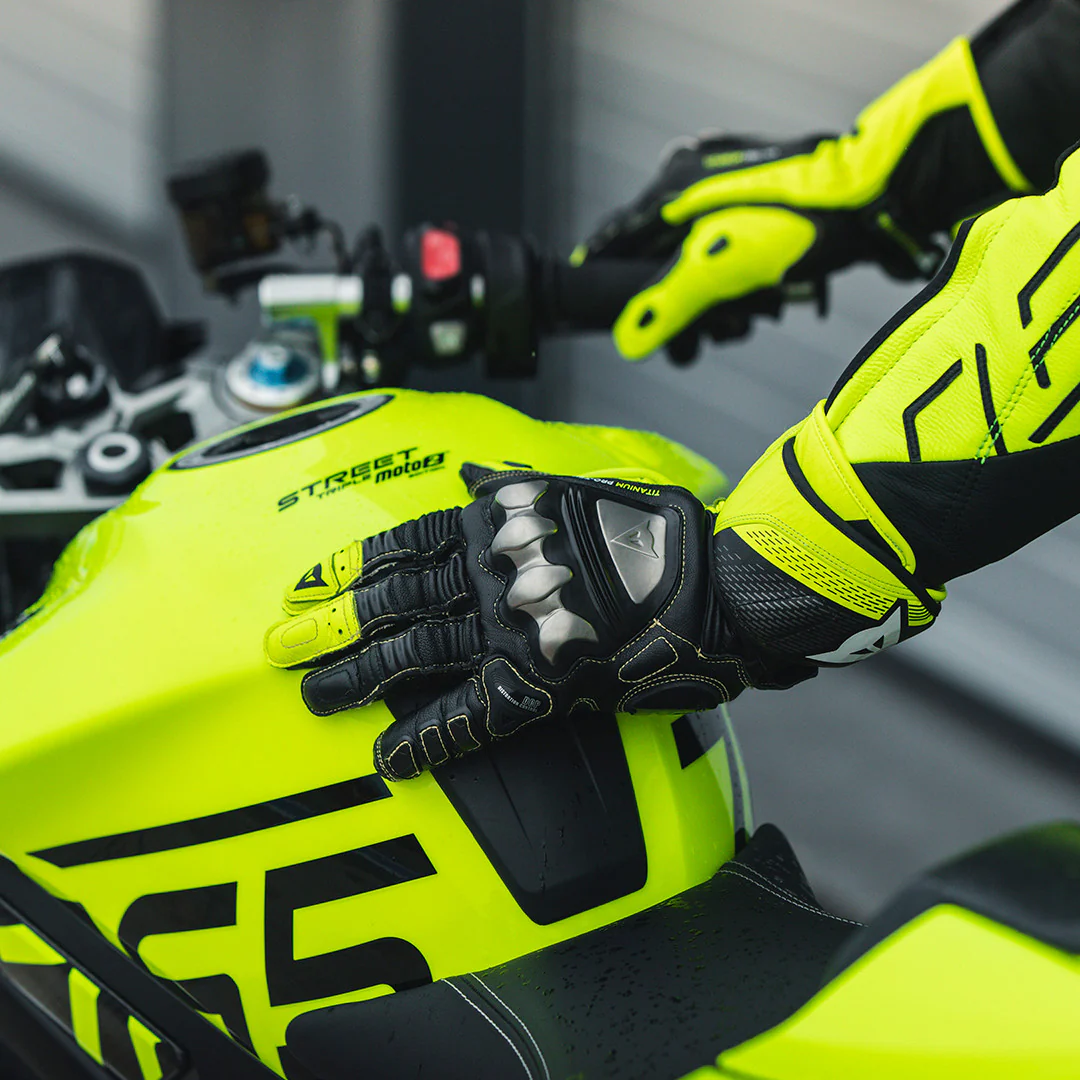 Dainese Full Metal 7 Racing Motorrad Lederhandschuhe | Herren | Neon Gelb/Schwarz - Image 9
