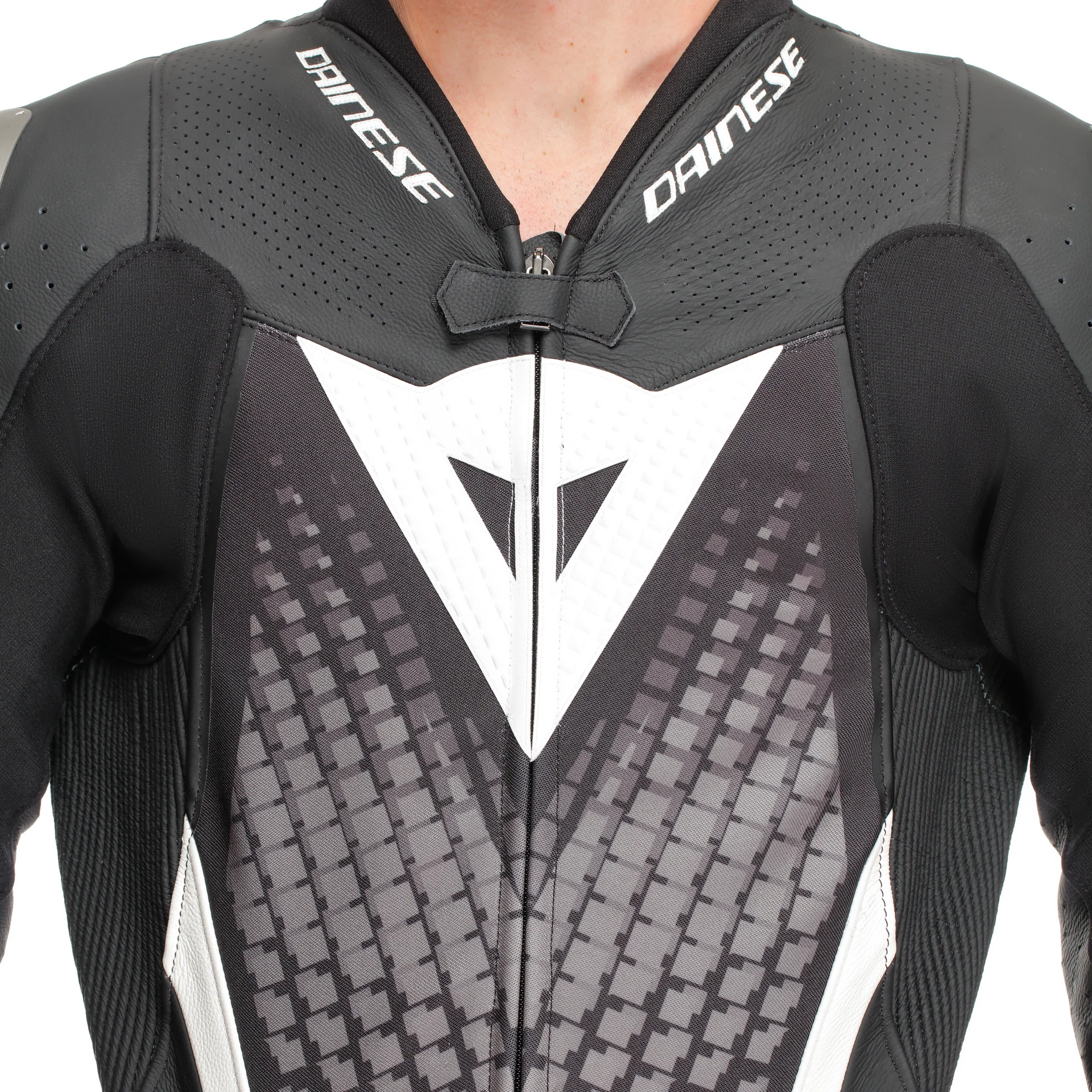 Dainese Laguna Seca 6 Einteiler Lederkombi – Perforierter Rennanzug | Herren | Schwarz/Weiß - Image 11