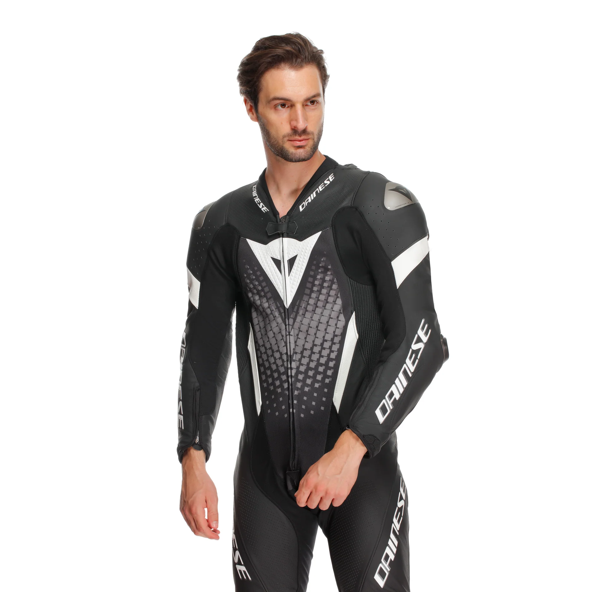Dainese Laguna Seca 6 Einteiler Lederkombi – Perforierter Rennanzug | Herren | Schwarz/Weiß - Image 15
