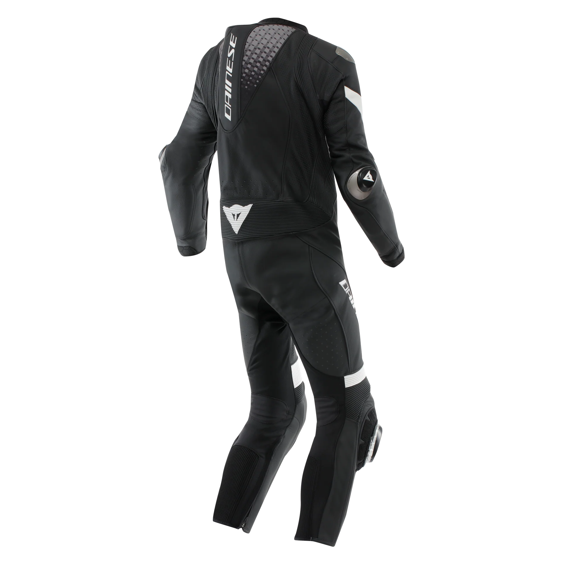 Dainese Laguna Seca 6 Einteiler Lederkombi – Perforierter Rennanzug | Herren | Schwarz/Weiß - Image 4