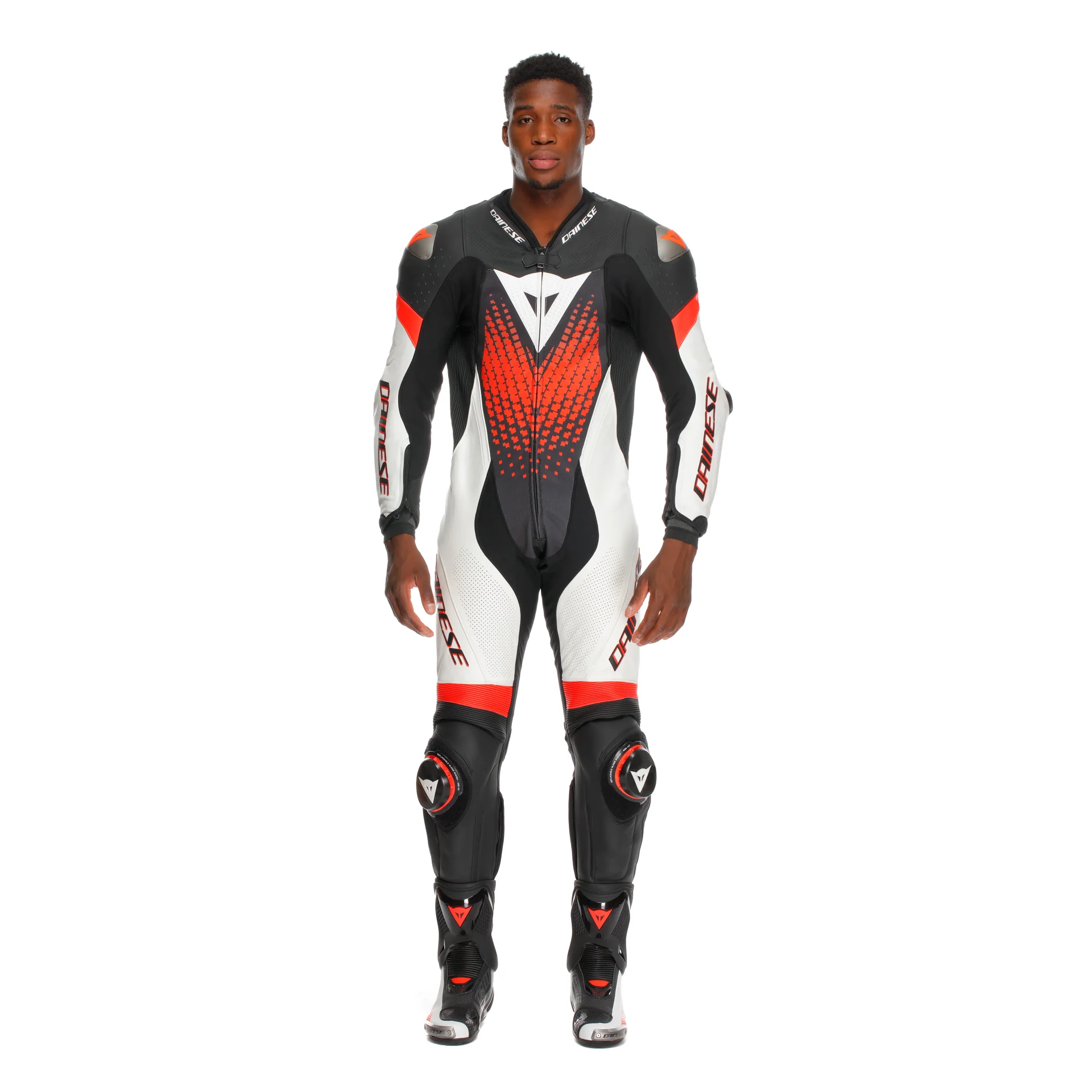Dainese Laguna Seca 6 Einteiler Lederkombi – Perforierter Rennanzug | Herren | Weiß/Rot - Image 13