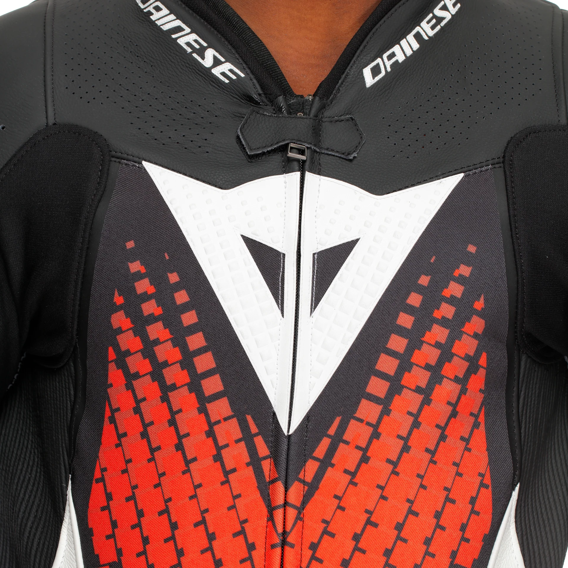 Dainese Laguna Seca 6 Einteiler Lederkombi – Perforierter Rennanzug | Herren | Weiß/Rot - Image 4