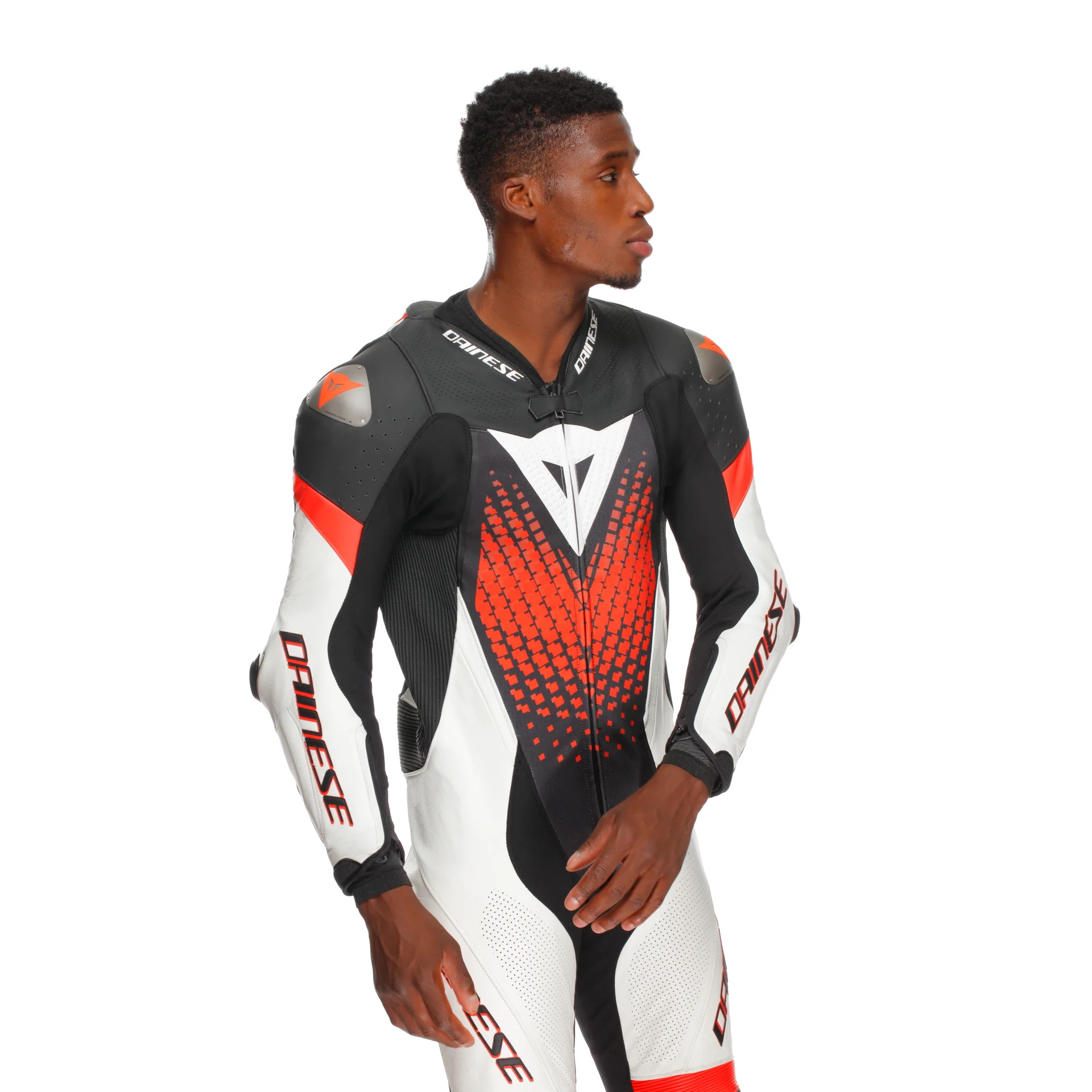 Dainese Laguna Seca 6 Einteiler Lederkombi – Perforierter Rennanzug | Herren | Weiß/Rot - Image 6